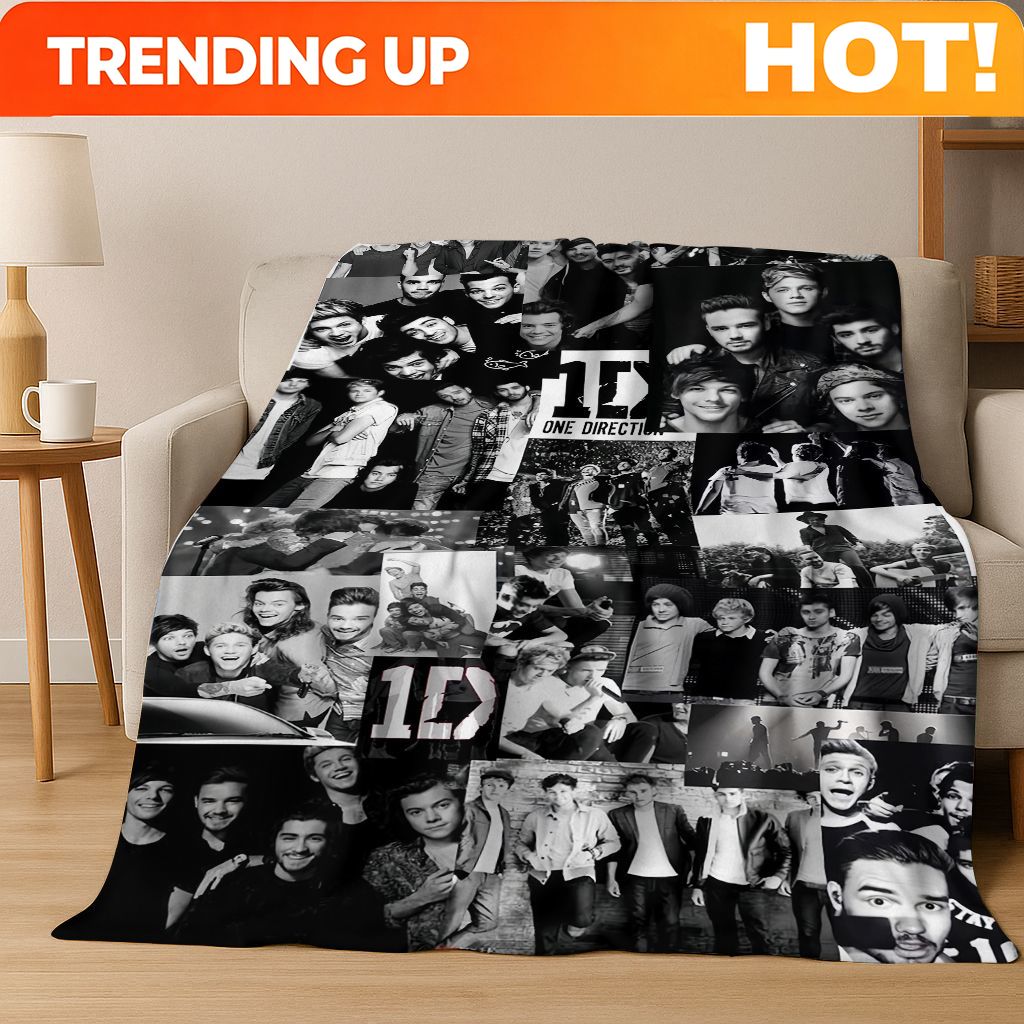 Home Textiles Direct - Selimut Flanel Kombinasi 3D 1D Rock-One-Direction