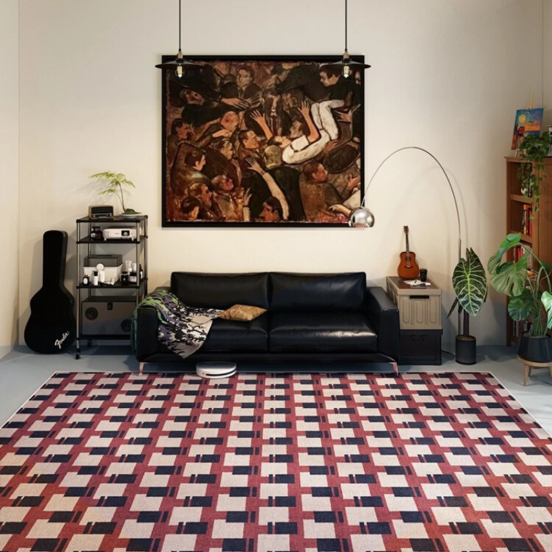 Home Lines Textiles - Karpet Dekoratif Ruang Tamu Motif Kotak-kotak