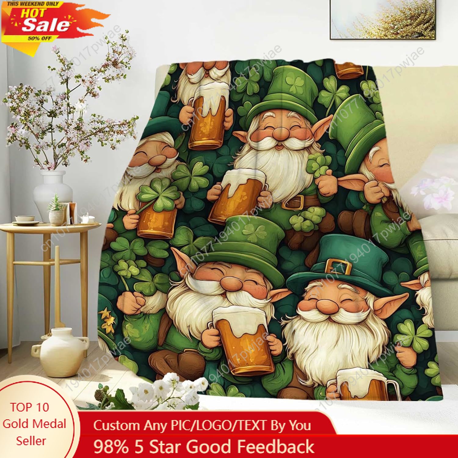 Home Of Textiles - Selimut Lembut Hari St. Patrick dengan