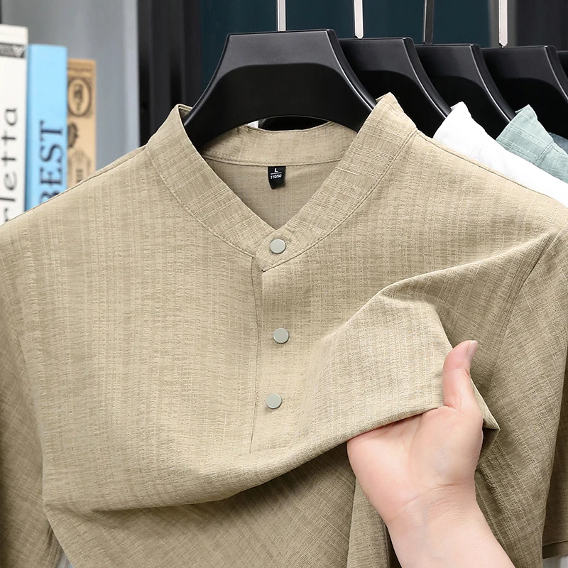 Kemeja Pria Kerah Tegak Seteng - Home And Textiles ulasan dan harga