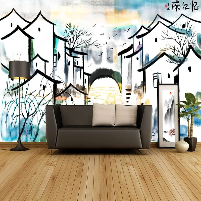 Kustom Lukisan Dinding Wallpap - Home Textiles City ulasan dan harga