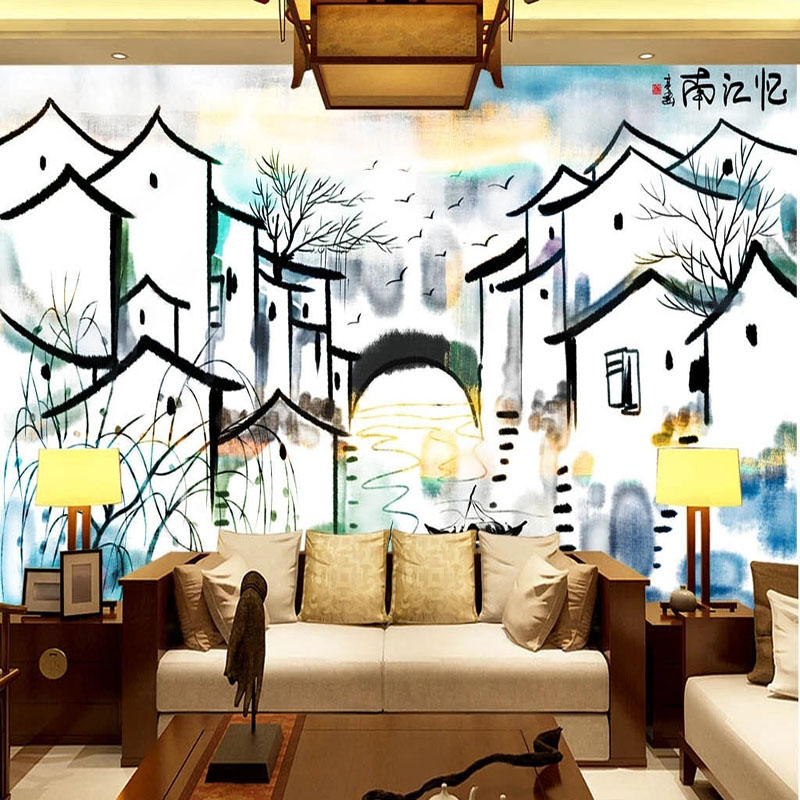 Kustom Lukisan Dinding Wallpap - Home Textiles City ulasan dan harga