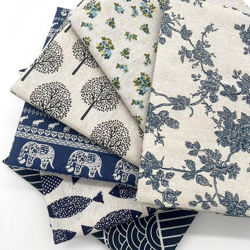 Kain Campuran Katun Linen Moti - Home And Textiles ulasan dan harga
