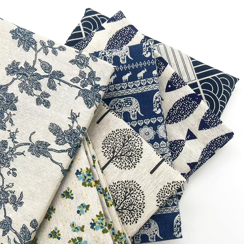 Kain Campuran Katun Linen Moti - Home And Textiles ulasan dan harga