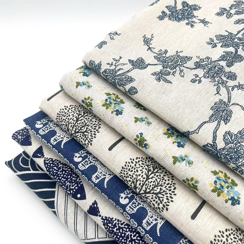Kain Campuran Katun Linen Moti - Home And Textiles ulasan dan harga
