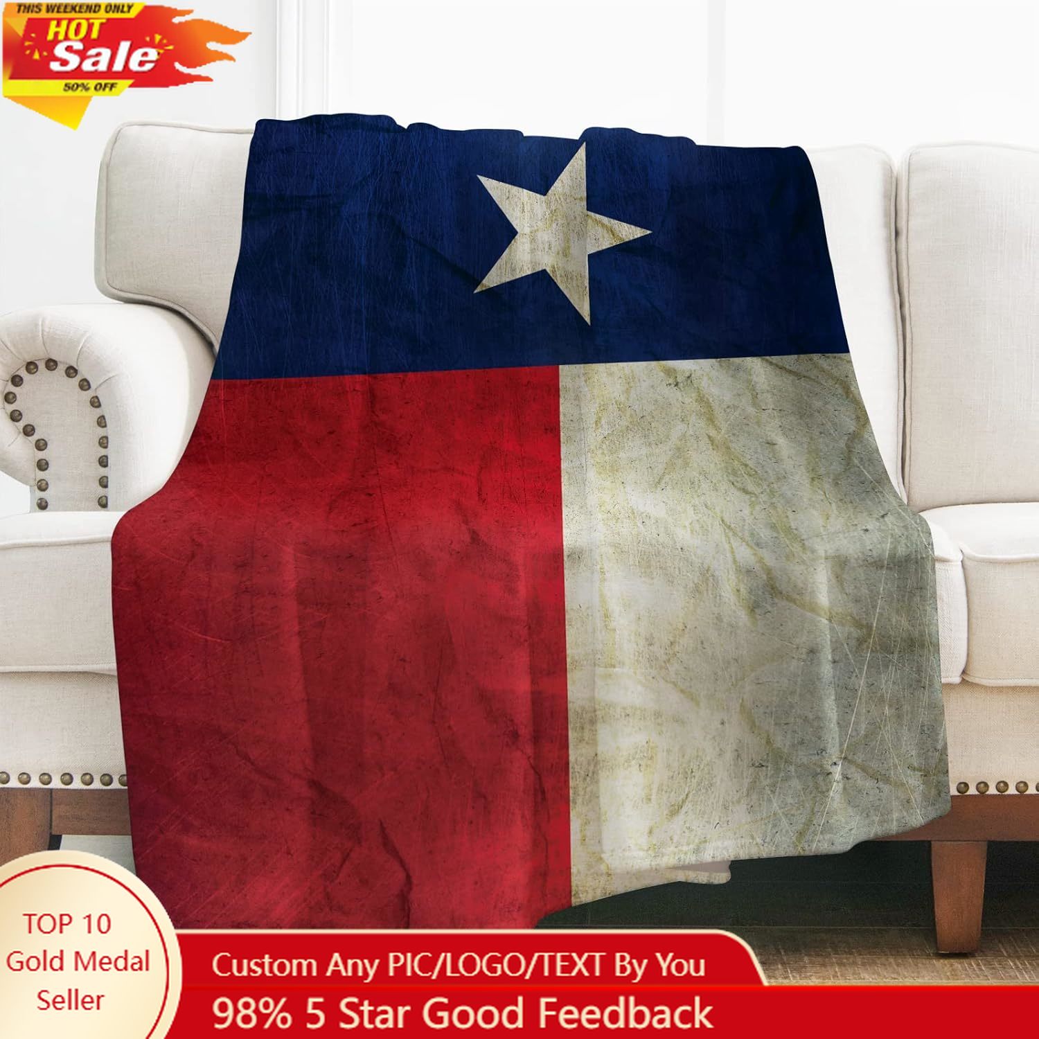 Selimut Bendera Texas Levens,  - Home Of Textiles ulasan dan harga