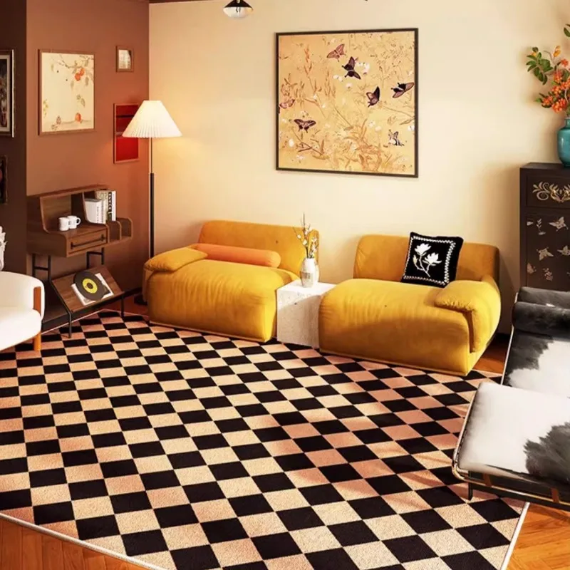 Karpet Retro Motif Kotak-kotak - Home Lines Textiles ulasan dan harga