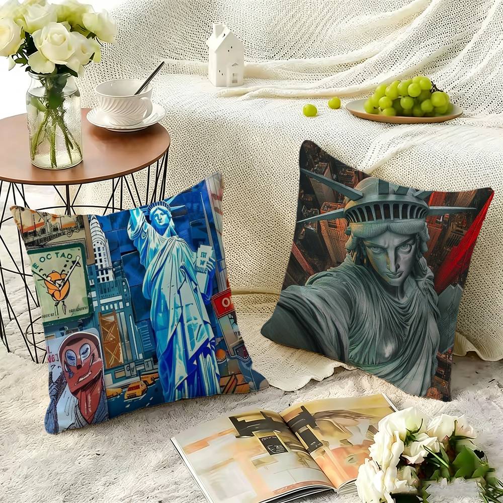 Sarung bantal gambar New York  - Home Textiles City ulasan dan harga