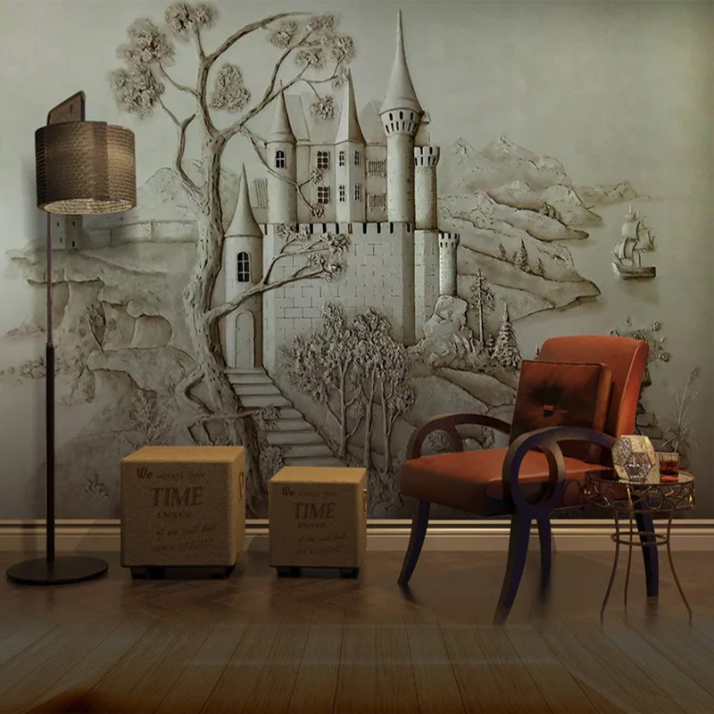Mural Dinding Arsitektur 3D Wa - Home Textiles City ulasan dan harga