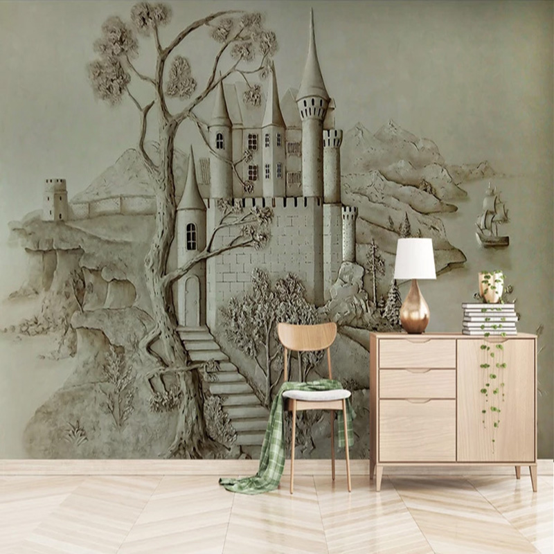 Mural Dinding Arsitektur 3D Wa - Home Textiles City ulasan dan harga