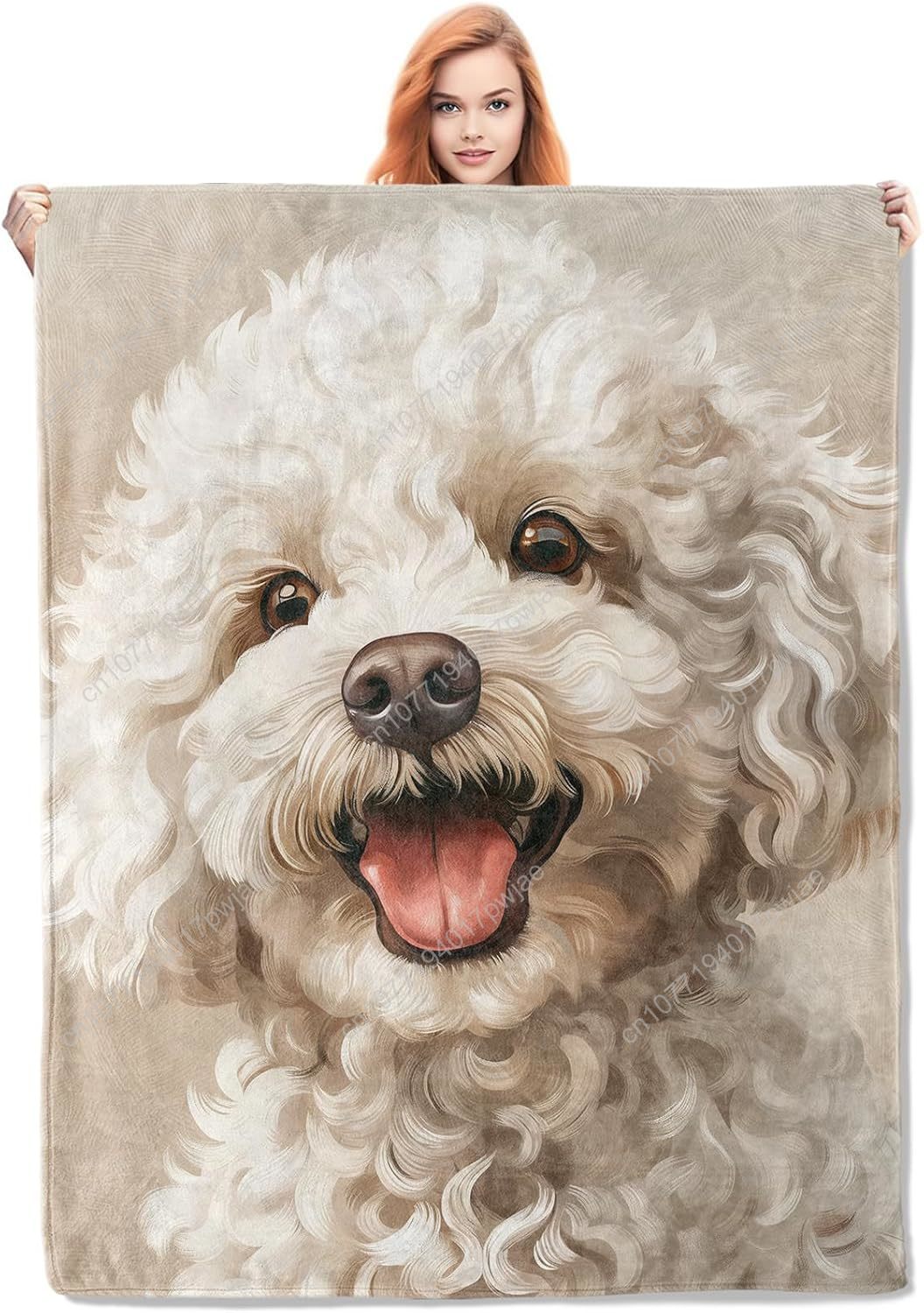 Selimut Potret Poodle yang Men - Home Of Textiles ulasan dan harga